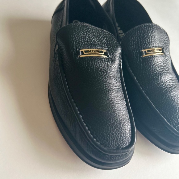 Men’s Cartelo Black Genuine Leather Rubber Outsole Loafers size 255mm, US 10 main image 5